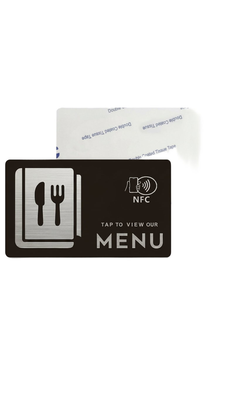 NFC Menu Kaart met transparante achtergrond