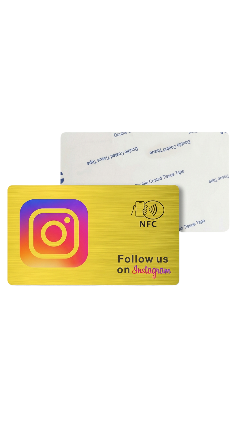Instagram NFC Kaart met transparante achtergrond